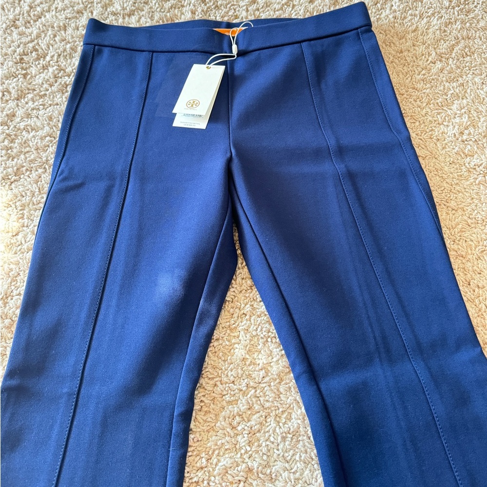 NWT TORY BURCH BLUE STRETCH PANTS Size XS - Picture 3 of 13